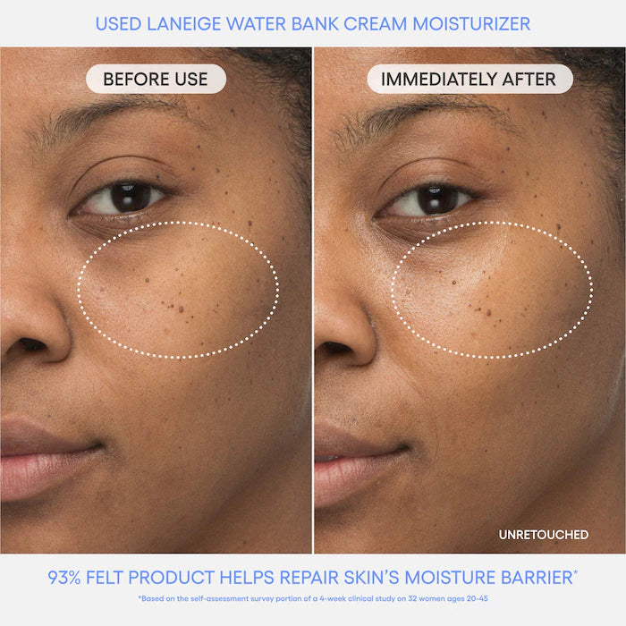 Mini LANEIGE Water Bank Blue Hyaluronic Cream Moisturizer for Moisture Barrier Repair (10 ml)