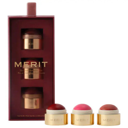 MERIT The Mini Flush Blush Balm Trio Set