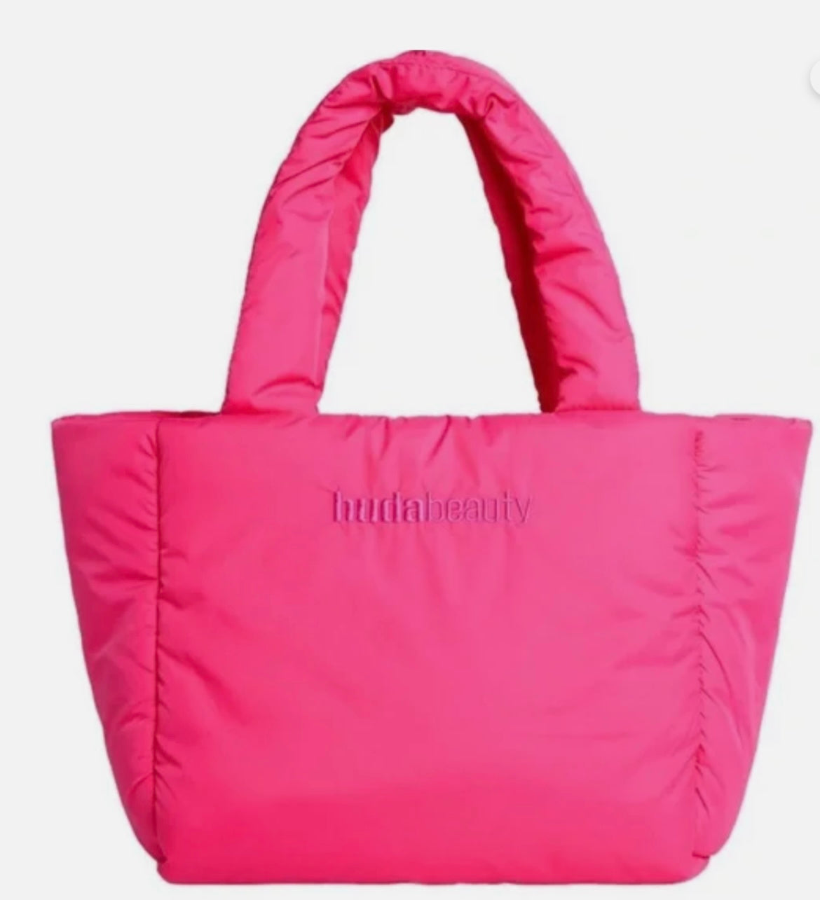 Huda Beauty Neon Pink Tote Bag
